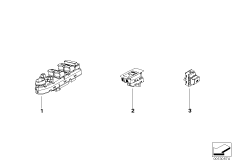 Выключатель cтеклоподъемника для BMW E83 X3 3.0d M57N2 (схема запасных частей)