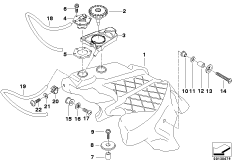 Топливный бак дополнительные элементы для BMW 89V3 K 1200 LT 04 (0549,0559) 0 (схема запасных частей)