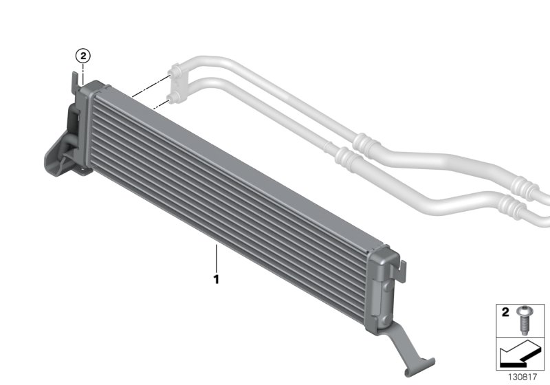 Масляный радиатор для BMW E53 X5 4.4i N62 (схема запчастей)