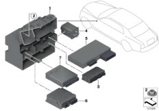 Отсек ЭБУ для BMW RR1 Phantom N73 (схема запасных частей)