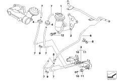 Вакуумная система управления AGR для BMW R50 One D W17 (схема запасных частей)