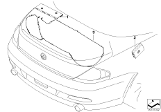 Детали усилителя разнесенной антенны для BMW E64N 630i N52N (схема запасных частей)