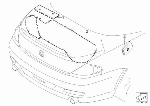 Детали усилителя разнесенной антенны для BMW E64 630i N52 (схема запчастей)