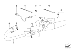 Детали системы выпуска ОГ с креплением для BMW 59C3 R 1200 C Indep. 00 (0405,0433) 0 (схема запасных частей)