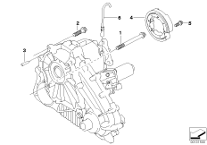 Крепление/дополнит.элементы КПП для BMW E53 X5 3.0d M57N (схема запасных частей)