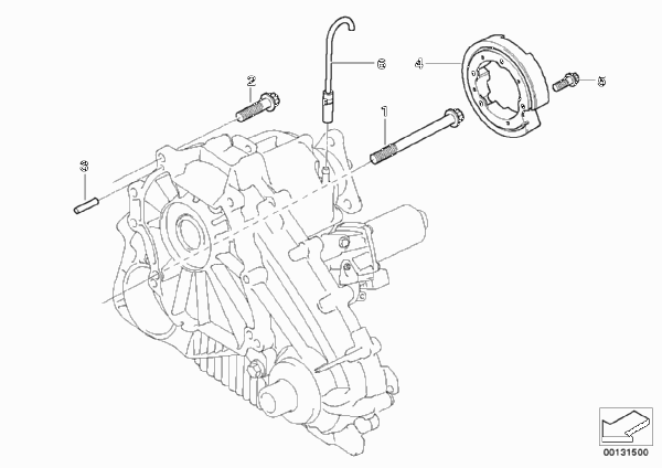 Крепление/дополнит.элементы КПП для BMW E53 X5 4.4i N62 (схема запчастей)