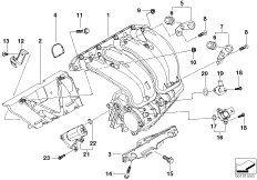 Система впуска для BMW E46 318ti N46 (схема запасных частей)