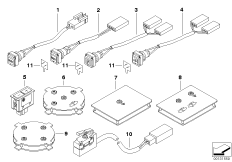 Различные переключатели для BMW E67 745LiS N62 (схема запасных частей)