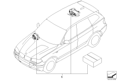 Комплект дооснащения сигнализации для BMW E83 X3 2.0i N46 (схема запасных частей)