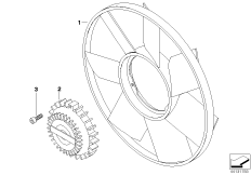 Вентилятор для BMW E53 X5 3.0d M57N (схема запасных частей)