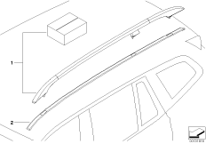Компл. дооснащения леера для BMW E83N X3 2.5si N52N (схема запасных частей)