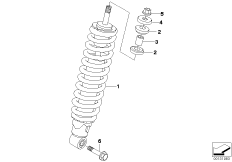 Амортизационная стойка Пд для BMW K26 R 900 RT 05 SF (0367,0387) 0 (схема запасных частей)