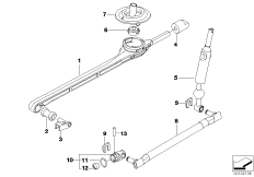 Механизм переключения передач МКПП для BMW E87 118i N46 (схема запасных частей)