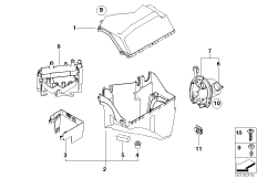 Отсек ЭБУ для BMW E46 318Ci N46 (схема запасных частей)