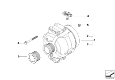 генератор для BMW E46 316i N46 (схема запасных частей)