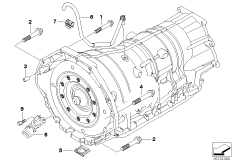 Крепление/ система вентиляции КПП для BMW E53 X5 4.8is N62 (схема запасных частей)
