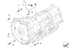 Крепление/ система вентиляции КПП для BMW E83N X3 3.0d M57N2 (схема запасных частей)