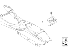 Доосн. подстаканником в центр.консоли для BMW E63N 650i N62N (схема запасных частей)