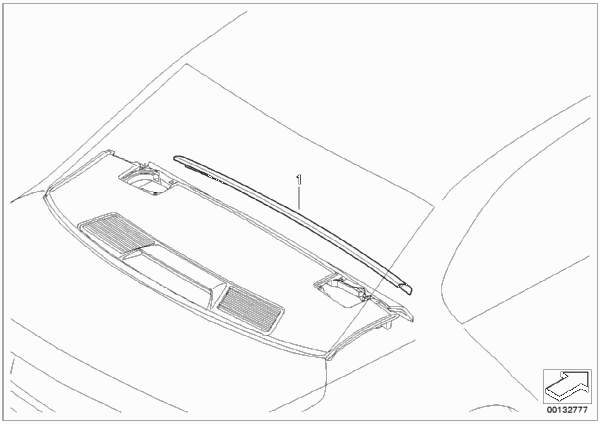Накладка Indiv Зд б.отверст.ремня безоп. для BMW E66 730Ld M57N2 (схема запчастей)