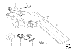 Модуль мотоцикла прицепа для BMW E53 X5 3.0d M57 (схема запасных частей)