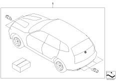 Комплект дооснащения PDC для BMW E83 X3 3.0i M54 (схема запасных частей)