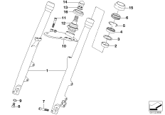 Напр.труба/перемычка вилки Нж для MOTO 59C2 R 1200 Montauk 03 (0309,0319) 0 (схема запасных частей)