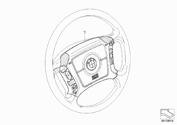 К-т доосн.многофункц. рулевым колесом для BMW E83 X3 3.0i M54 (схема запчастей)