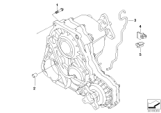 Крепление/дополнит.элементы КПП для BMW E46 330xd M57N (схема запасных частей)