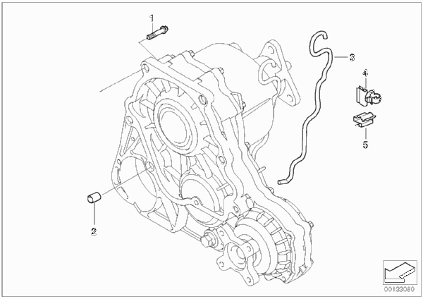 Крепление/дополнит.элементы КПП для BMW E46 330xd M57N (схема запчастей)