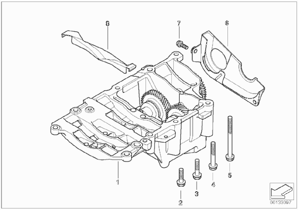 Балансир кривошипно-шатунного механизма для BMW E61N 520d M47N2 (схема запчастей)