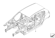 Каркас кузова для BMW E87 118d M47N2 (схема запасных частей)