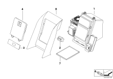Детали корпуса холодильника для BMW E66 750Li N62N (схема запасных частей)