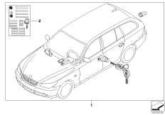 одновременное запирание для BMW E61 545i N62 (схема запасных частей)
