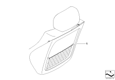 Доосн.карманом для сетки спинки сиденья для BMW E83N X3 3.0si N52N (схема запасных частей)
