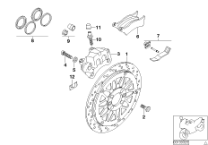 Тормозной механизм заднего колеса для MOTO 59C1 R 1200 C 97 (0424,0434) 0 (схема запасных частей)