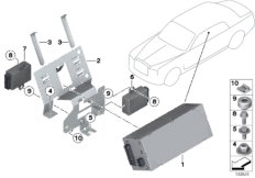 Control units/curtains + amplifier для BMW RR1N Phantom EWB N73 (схема запасных частей)