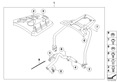 Детали верхнего контейнера для BMW K14 F 650 CS 04 (0177,0187) 0 (схема запасных частей)