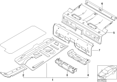 Нижние части Зд Внутр для MINI R53 Cooper S W11 (схема запасных частей)