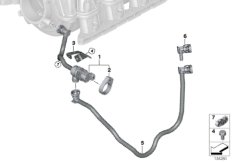 Клапан вентиляции топливного бака для BMW E61 525xi N52 (схема запасных частей)