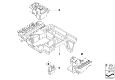 Облицовка ниши багажного отеления для BMW E83N X3 1.8d N47 (схема запасных частей)