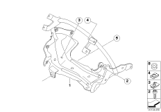 Держатель облицовки кокпита для BMW R13 F 650 GS Dakar 04 (0176,0186) 0 (схема запасных частей)