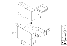 CD-чейнджер / кронштейн для MINI R52 Cooper S W11 (схема запасных частей)