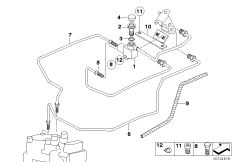 Трубопровод тормозного привода Пд для BMW 59C3 R 1200 C Indep. 03 (0362,0391) 0 (схема запасных частей)