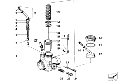 Поршень/регул.винт/утопитель карбюратора для BMW 2476 R60/5 0 (схема запасных частей)