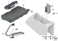 Детали тел.трубки/крепл.в исп.для Японии для BMW RR2 Drophead N73 (схема запасных частей)