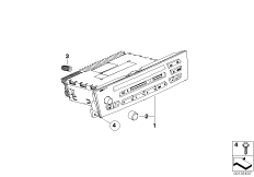 Радиоприемник BMW Audio для BMW E87 118i N46 (схема запасных частей)