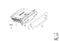 Контроллер аудиосистемы M для BMW E82 120i N43 (схема запасных частей)