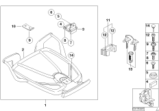 Комплект дооснащения леерами для BMW C1N C1 (0191) 0 (схема запасных частей)