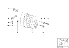 Кожух стартера/крепление для MOTO 59C3 R 1200 C Indep. 00 (0405,0433) 0 (схема запасных частей)