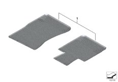 Резиновый коврик для BMW E85 Z4 2.5si N52 (схема запасных частей)